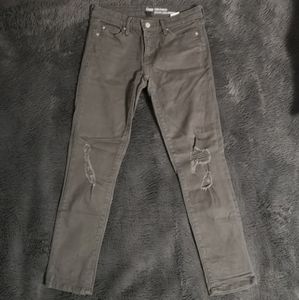 GAP 1969 Distressed Army Green Denim Jeans
